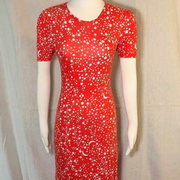 ASOS Red Stars and Moon Maxi Dress US 4 / S - Picture 1 of 9